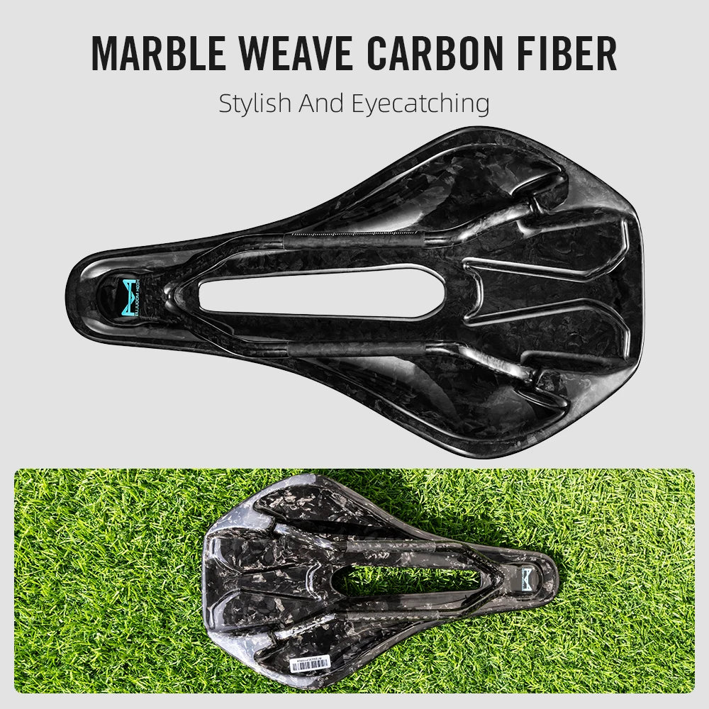 RYET 3D Printed Bicycle Saddle Ultralight Carbon Saddle 135/143mm 105g Bike Saddle for MTB Gravel Road Bike Seat Cycling Parts