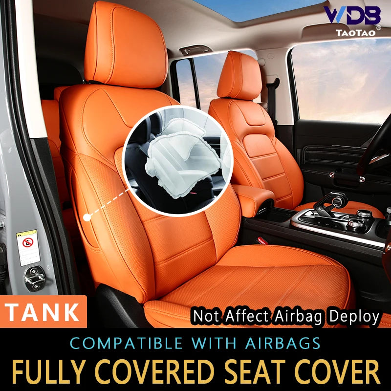 Custom Car Seat Covers Full Set Leather For Tank 300 2021 2022 2023 2024 Auto Interior Styling Protector Accesories Styling