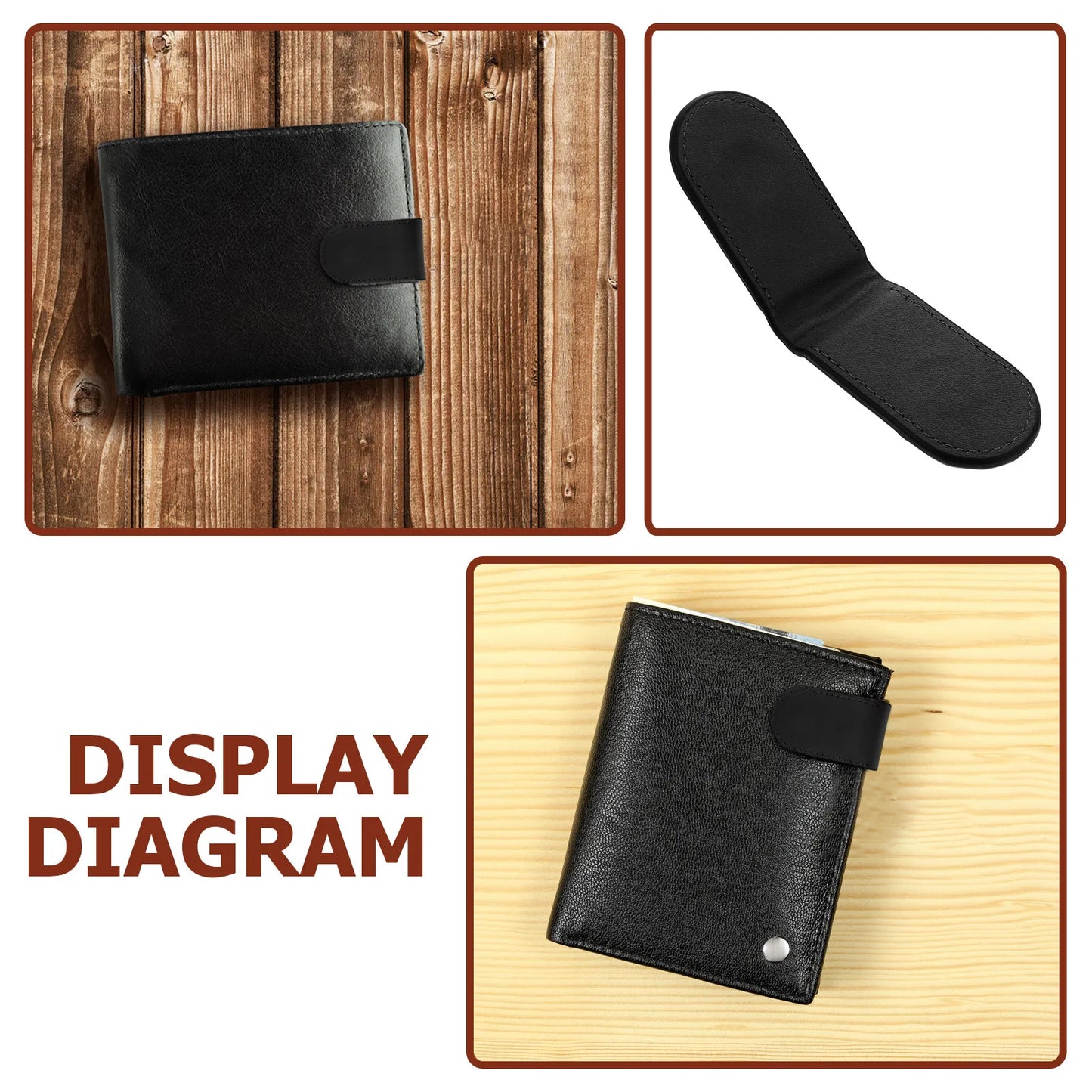 Modern Magnetic Cash Clip for Men and Women PU Money Clip Holder Lightweight Functional for Office Travel Daily Use