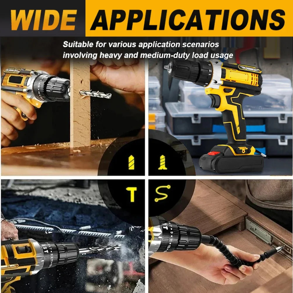 24 in 1 Cordless Drill Set 21V Brushless Electric Drill with Drill Bits Power Drill 25+1 Clutch Electric Power Drill Power Tool