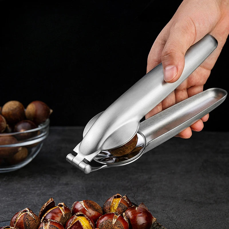 Stainless Steel Chestnut Opener, Cross Shaped Chestnut, Household Multifunctional Peeling Tool, Chestnut Clip, Walnut Clip