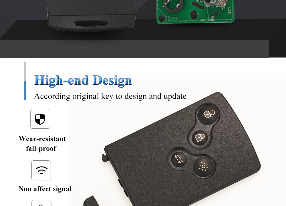 jingyuqin 433MHz ID46-PCF7952A Chip Smart Remote Car Key Card Fob For Renault Megane 3 Laguna 3 Scenic Fluence Keyless HandsFree