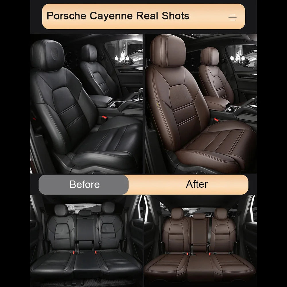 For Land Rover Range Rover Velar 2017 2018 2019 2020 Faux Leather Custom Car Seat Covers Full Set Interior Protector Accessories