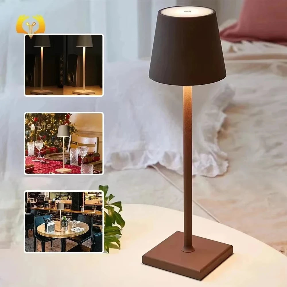Touch Control 1800mAH high-capacity battery LED Desk Lamp - 3 Color Modes, Dimmable, USB Plug in, Eye-Caring Study/Bedside Light