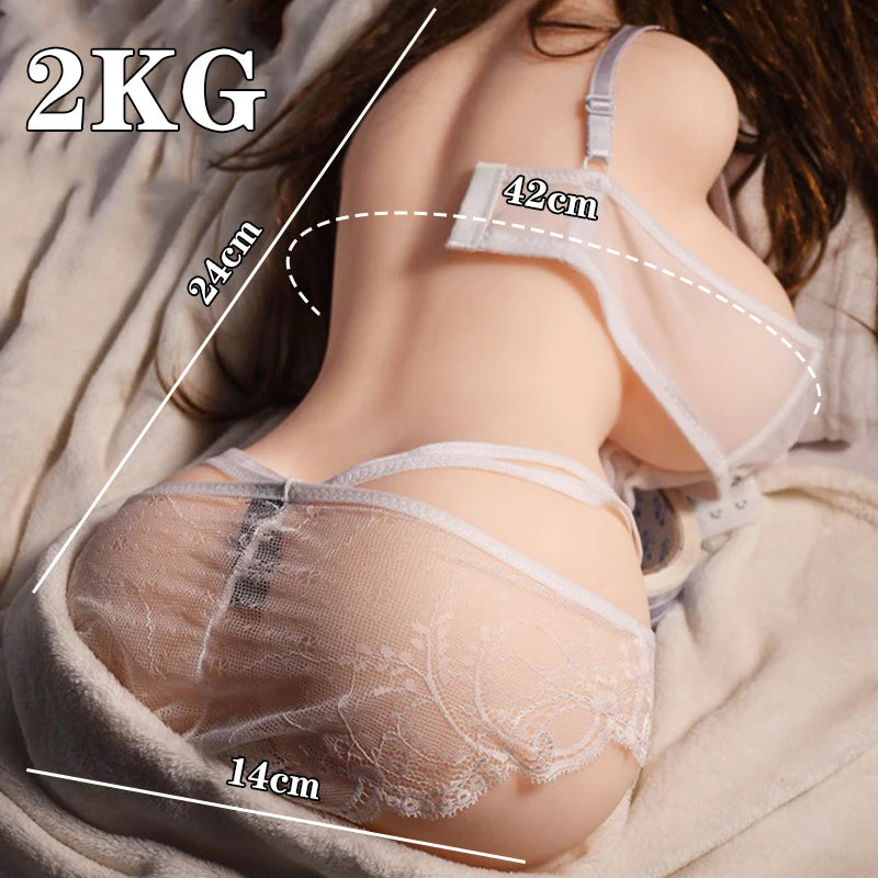 Big Boobs Anus Pussy Male Masturbator Realistic Ass Silicone Body for Men Sex Shop Porn Double Channel Real Vagina Sexy Butt