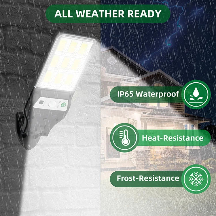 500000LM Ultra Powerful Solar Lamp 120° Wide Range Lighting Outdoor Solar LED Lights 3 Modes With Remote Control Street Lamp