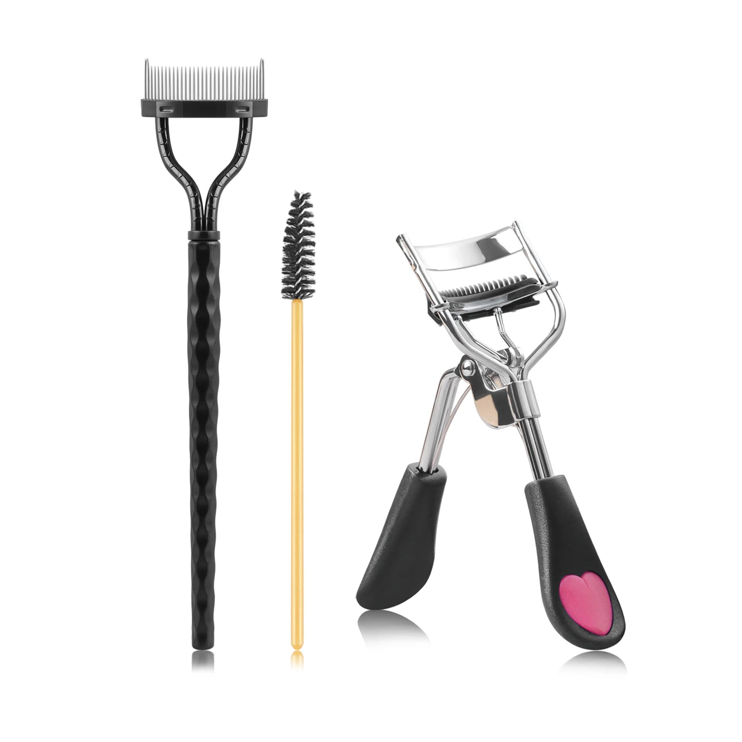 3pcs eyelash set - women's eyelash separator, eyelash curler, mascara, makeup wand, curling eyelashes, clear makeup tools