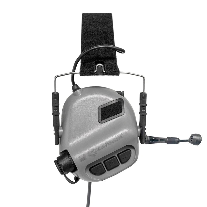 EARMOR M32 MOD4 Shooting Earmuffs Tactical Noise Reduction Headset with Helmet ARC Rail Adapter with Kenwood PTT adapter New