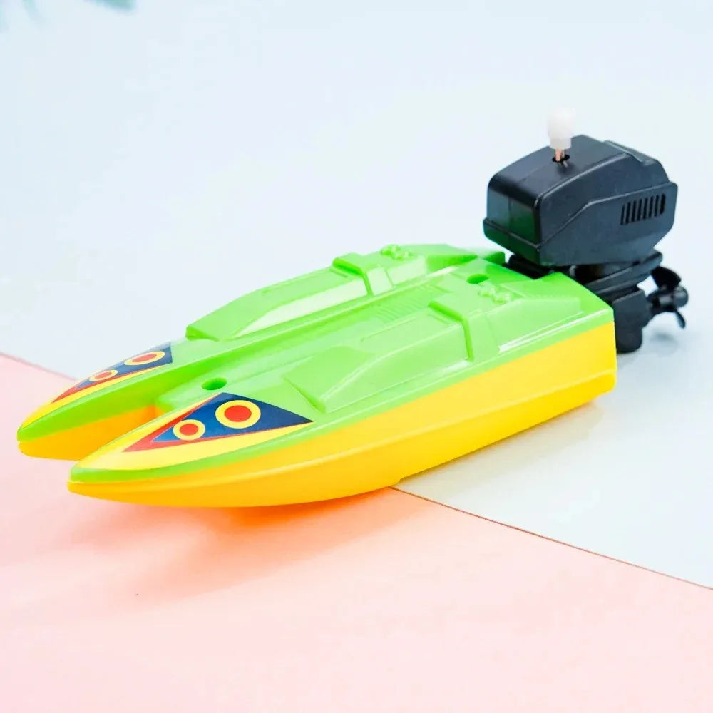 1pc Speed Boat Clockwork Toys Ship Wind Up Toy Float In Water Kids Toys Classic Bathtub Shower Bath Toy for Children Boys Toys