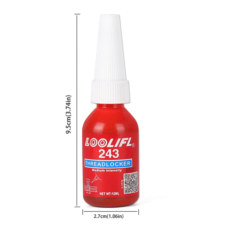 10ml LOOLIFL 243 Screw Adhesive 243 Anaerobic Glue Anti-loose Anti-slip sealingThread Locking Agent Anti-slip caulk sealers