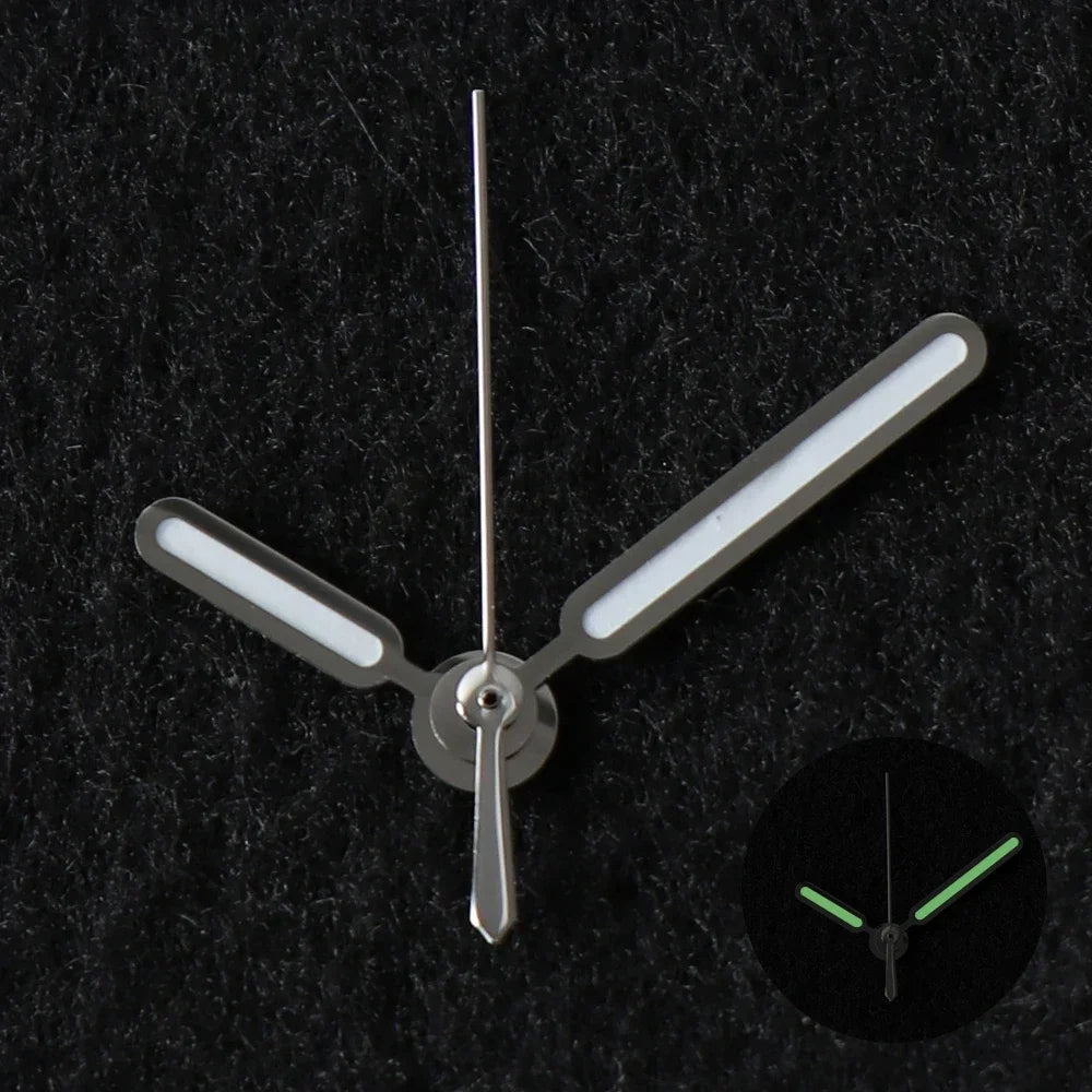 8.5*12.5*12.5mm NH35 Watch Hand for Seiko Nautilus NH35 NH36 Movement Watch Needle Hands Green Lume Silver Vintage Accessories