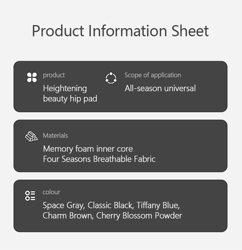 Car Booster Seat Cushion Memory Foam Height Car Cushion Seat Protector Cover  Pad Mats Adult Car Seat Booster Cushions