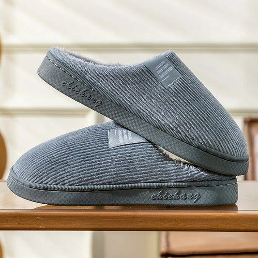 Women's Men's Plush Anti-Slip Thermal Indoor Outdoor House Slippers Winter Warm Soft Sole Home Comfort Casual Shoes