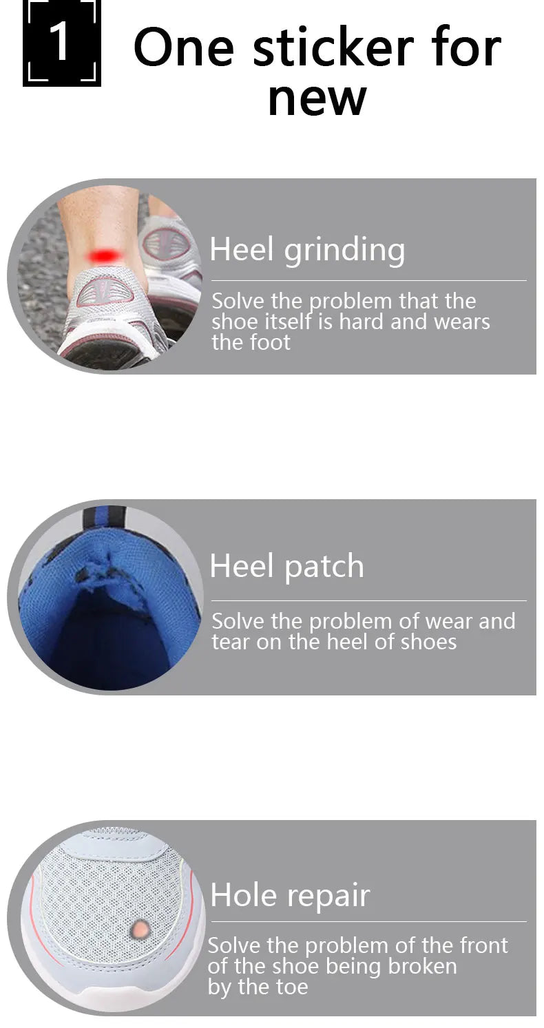 Sports Shoes Patches Vamp Repair Shoe Insoles Patch Sneakers Heel Protector Adhesive Patch Repair Shoes Heel Foot Care Products