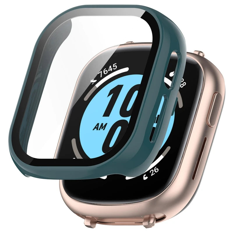 Tempered Glass + PC Cover for Honor Watch 4 5 Full Coverage Protective Bumper Case for Honor Watch4 Screen Protector Accessories