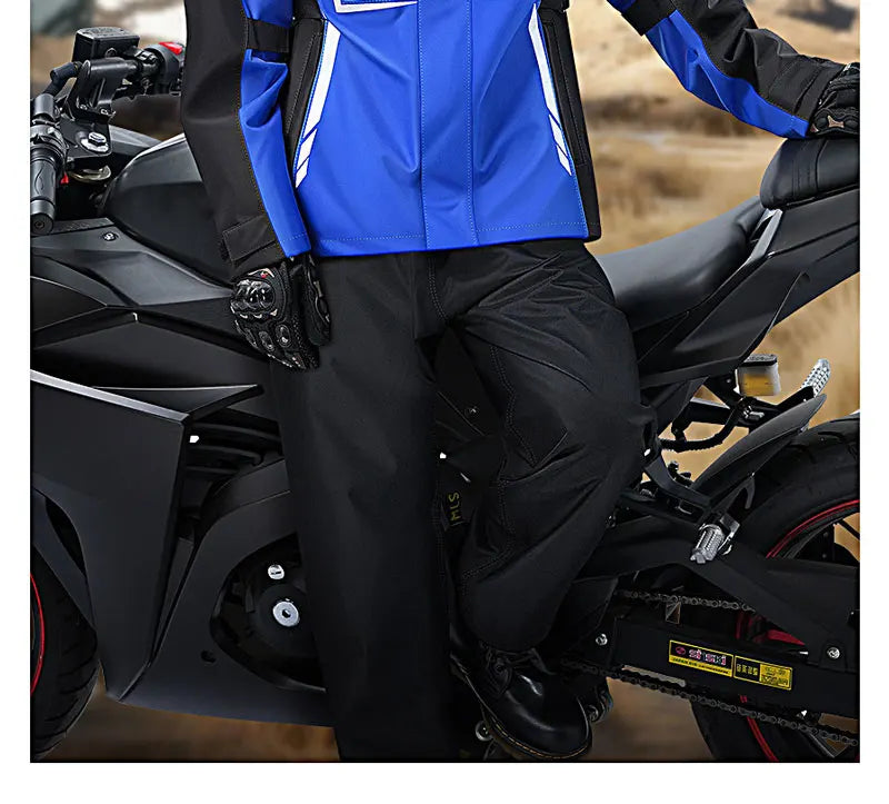 Motorcycle Raincoat Men Women Waterproof Motorcycle Rider Raincoat Suit Moto Raincoat Rain Coat Jacket Pants Biker Rain Set