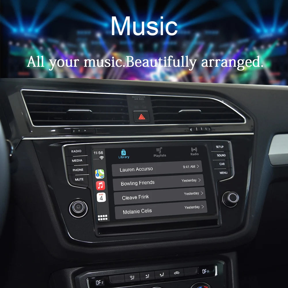Wireless Carplay Android Auto Mirror Link Module Box For VW Volkswagen Skoda Octavia A5 Golf 7 Polo Passat B8 With MIB1 MIB2
