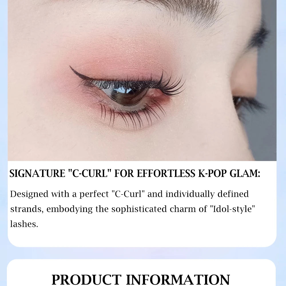 No Glue Needed Idol False Eyelashes Large Capacity 7-9mm Self Adhesive Eyelashes DIY Lash Extension Korean Makeup Cluster Lashes