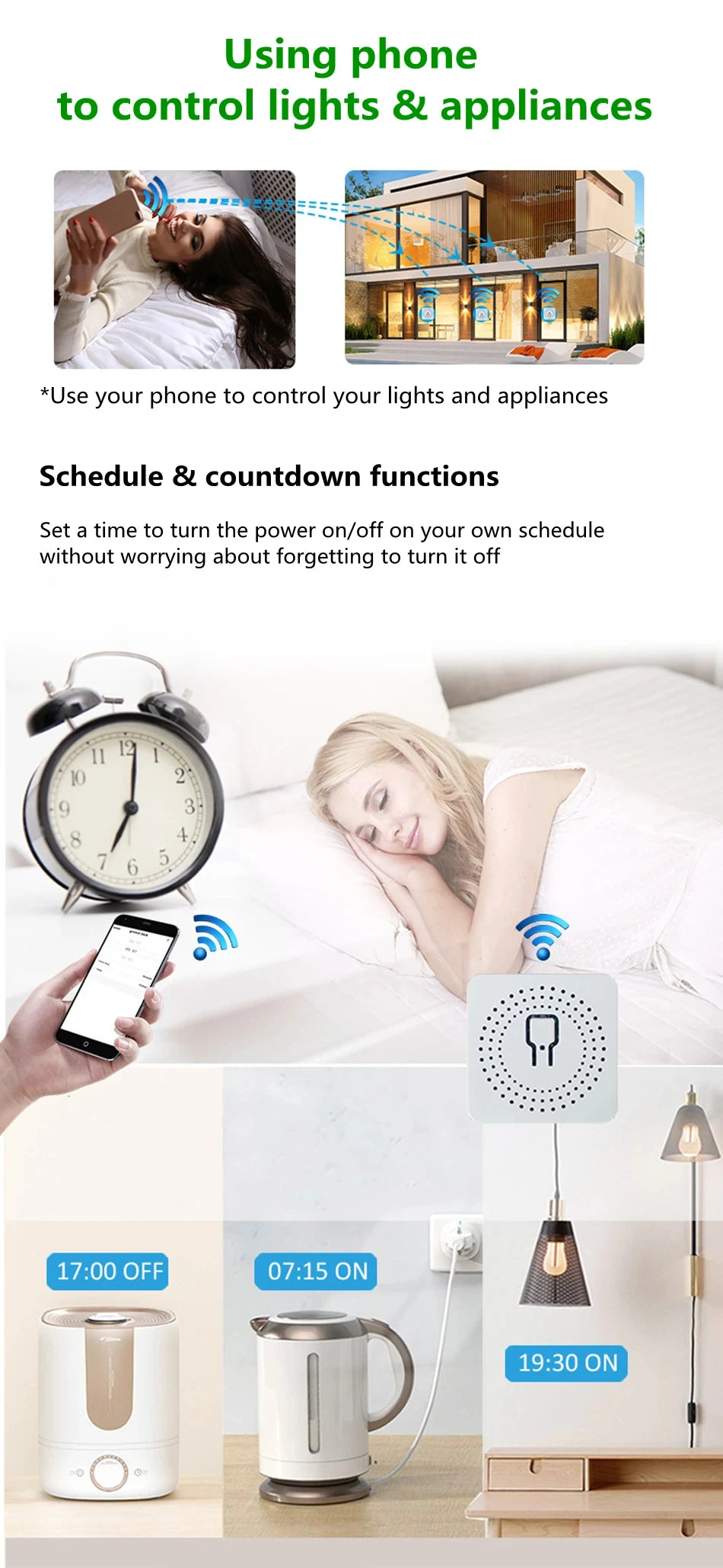 Mini Wifi Smart Switch 2 Way Control Tuya 16A DIY Light Switches Alexa Yandex Alice Smart Google Home APP Voice Control