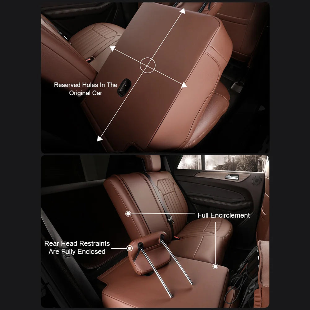 For Land Rover Range Rover Velar 2017 2018 2019 2020 Faux Leather Custom Car Seat Covers Full Set Interior Protector Accessories