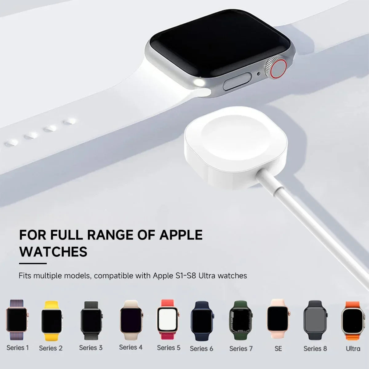 For Apple iWatch Series 9 8 7 SE 6 5 Portable Magnetic Wireless Charger USB C For Apple Watch 9 Fast Charging Cable Accessories