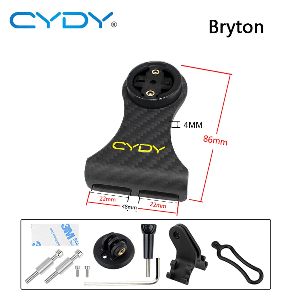 CYDY Carbon 3K Garmin Support For Bicycles Bryton Rider Whaoo Catey XOSS IGPSPORT MAGENE light holder MTB GPS Bike GOPRO Mount