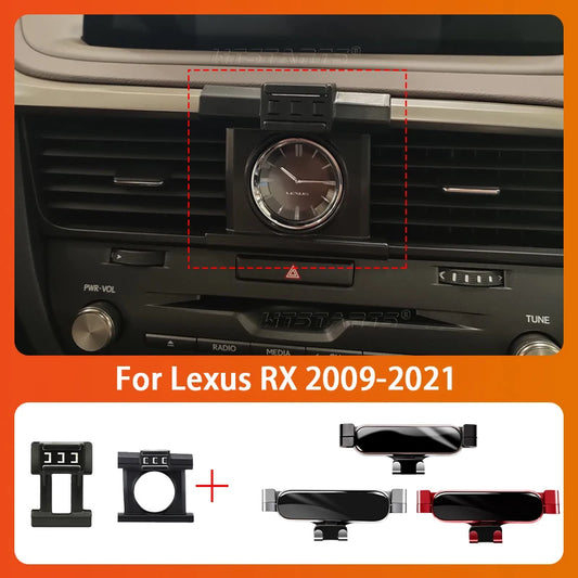 Car Mobile Phone Holder For Lexus RX300 RX350 RX450H 2009-2022  360 Degree Rotating GPS Special Mount Support BracketAccessories