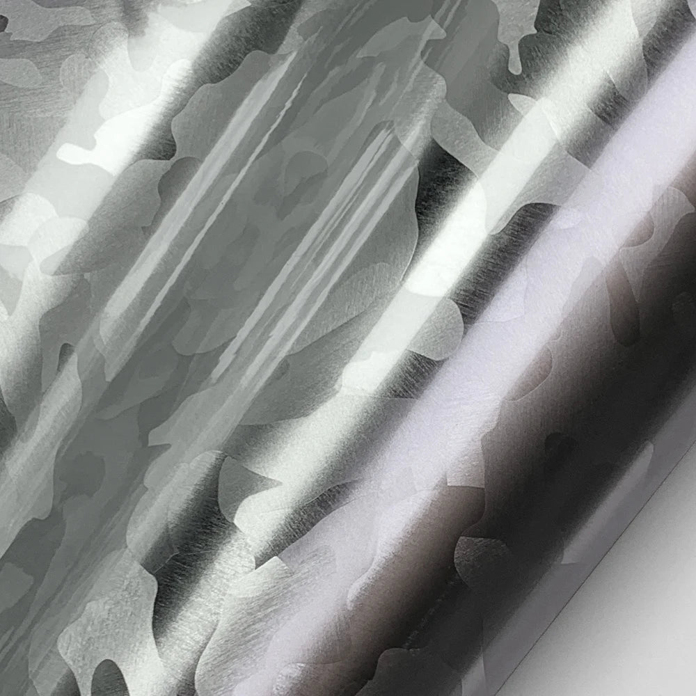 Carbon Fiber Sticker Ghost Silver Carbon Fiber Vinyl Wrap Films Glossy Car Sticker Anti Scratch Waterproof Decal Car Accessories