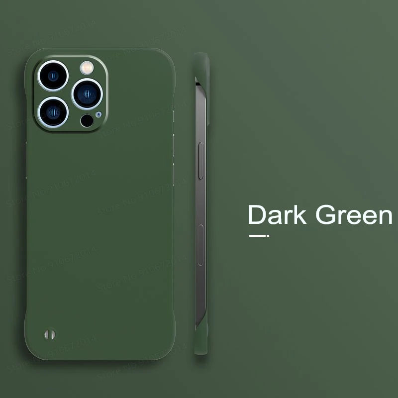 Ultra Thin Frameless Phone Case For iPhone 15 14 12 13 11 16 17 Pro Max 16 Plus Matte PC Hard Back Cover For iPhone 17 Air Cases