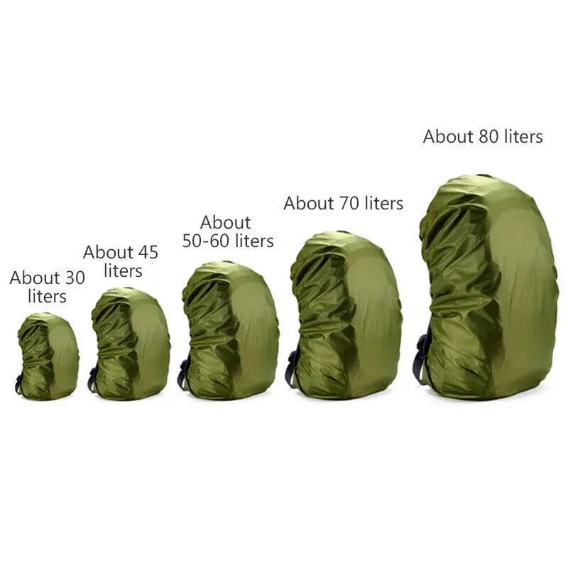 35-80L Outdoor Hiking Climbing Backpack Bag Waterproof Rain Cap Cover Case Folding Cycling Camping Drawstring Elastic Ultralight