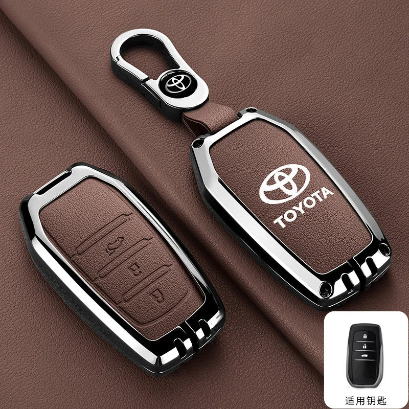 Car Remote Key Case Cover For Toyota CHR Hilux Fortuner Land Cruiser 200 Camry Corolla Crown RAV4 Highland Keychain Accessories