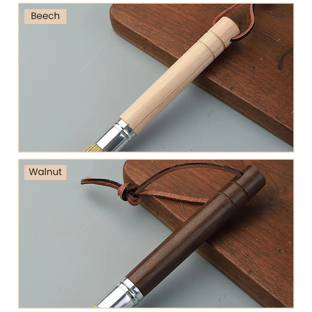 Bean Grinder Coffee Powder Cleaning Brush Ebony Beech Coffee Bar Pig Bristle Brush Cleaning Brush Strap Strap