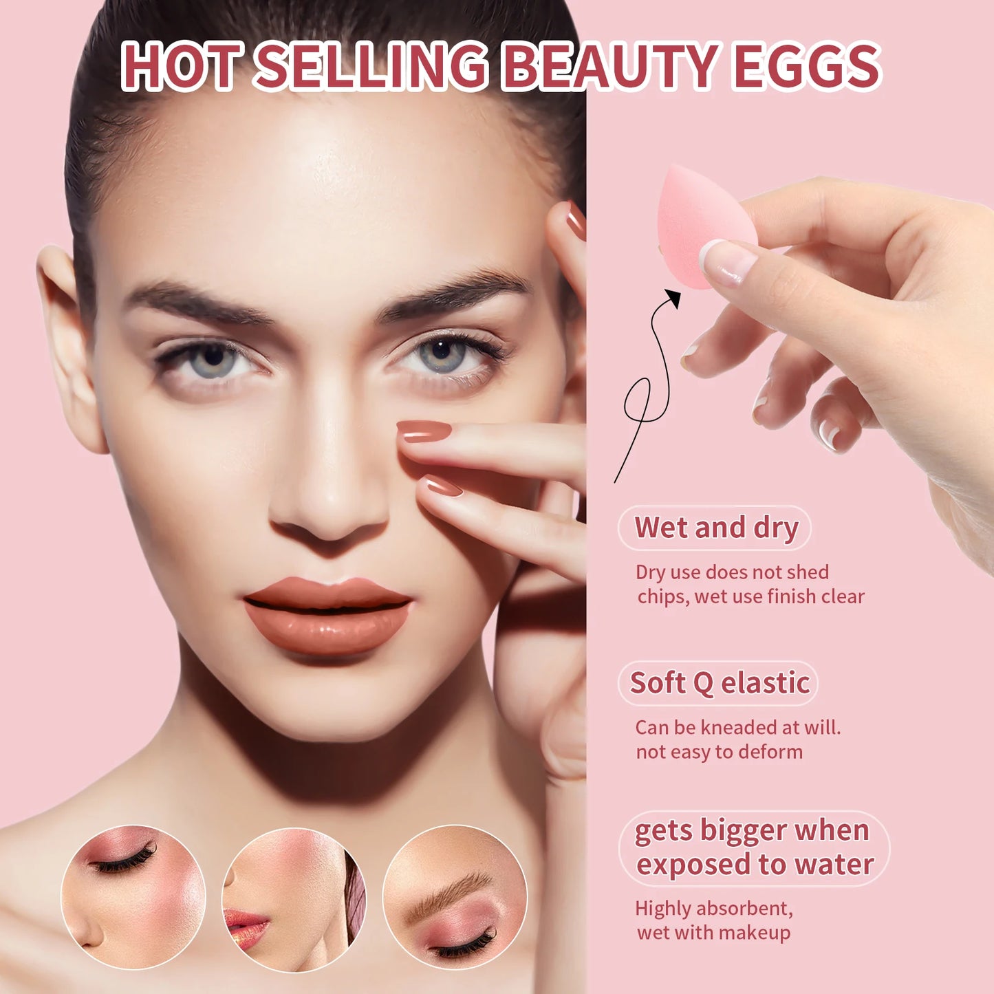 28-piece makeup tool set - 8-piece professional makeup brushes + toiletries set and washing bowl & puff sponge egg combination