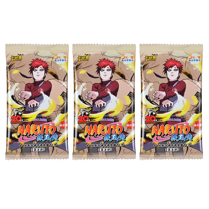 KAYOU Original Naruto Cards Uzumaki Sasuke Ninja Game Collection Rare Cards Box Flash Cards Toys For Children Christmas Gift