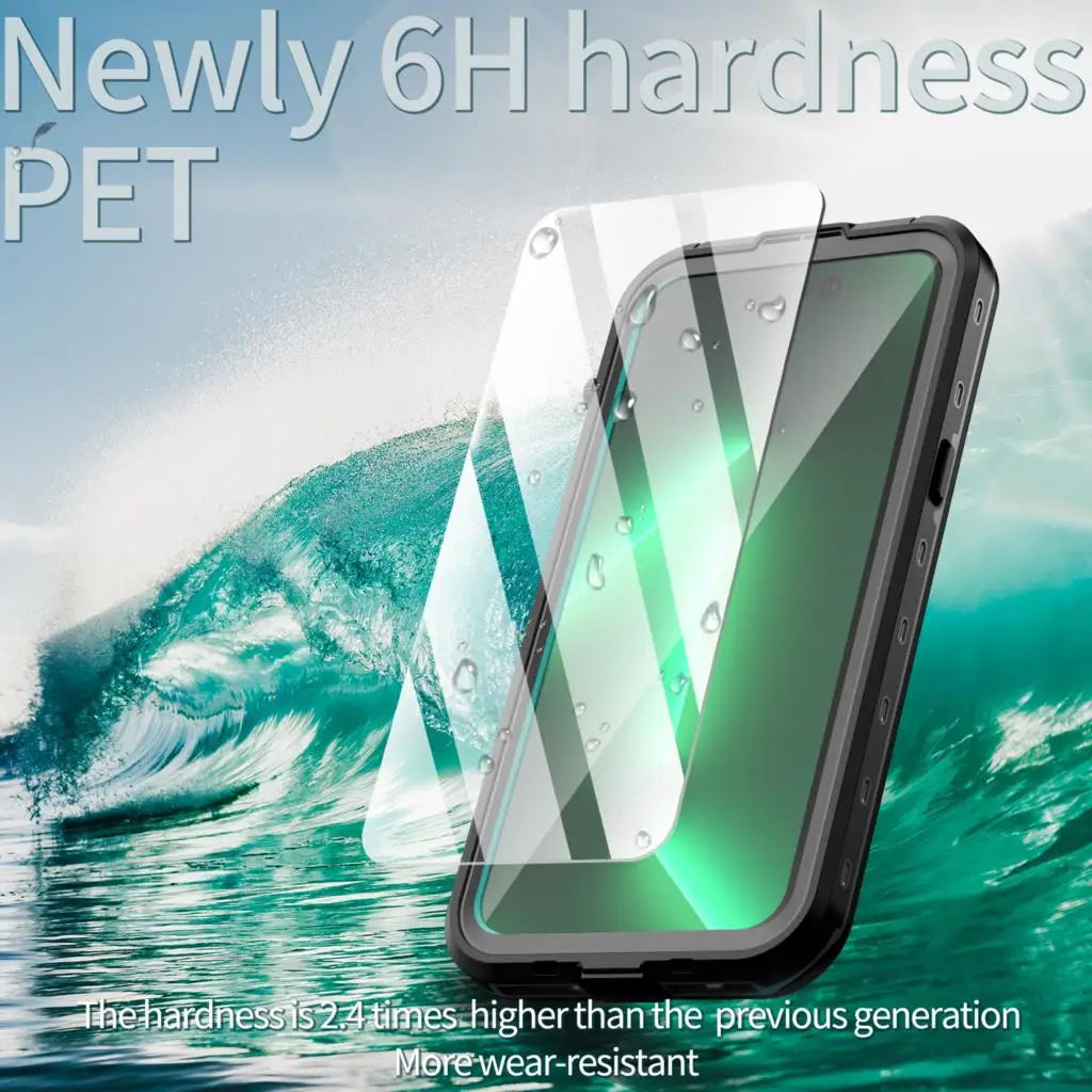 Magnetic Charging IP68 Waterproof Case For Apple iPhone 16 15 14 13 Pro Max Plus Drop proof Cover Diving Swim outdoor sport