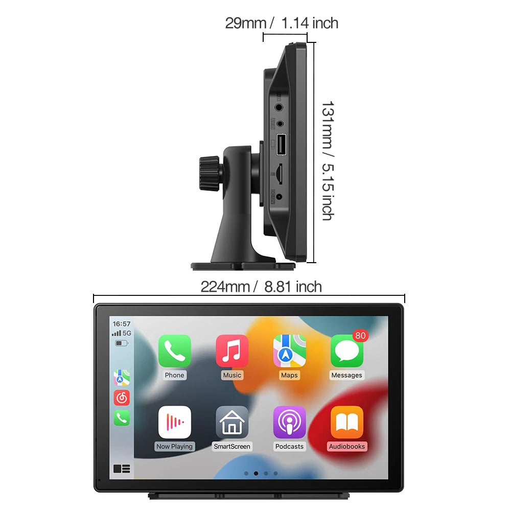 Universal 9 Inch Car Radio Multimedia Video Player Wireless CarPlay Android Auto For VW Nissan Toyota Car Audio Touch Screen