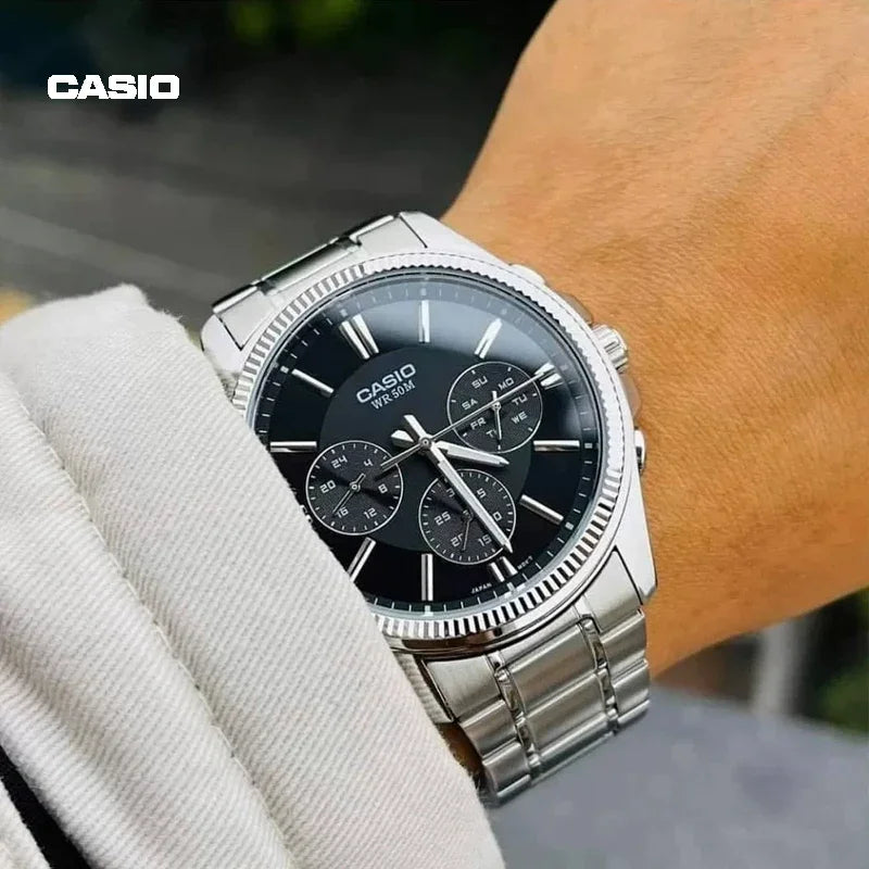 Casio MTP-1374D Classic Three Eyes Men's Quartz Waterproof Fashion Casual Business Simple Ladies Gift Versatile Date Week