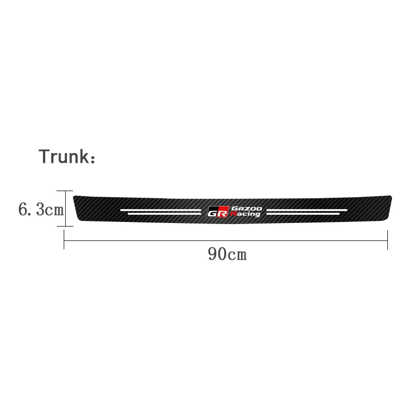 1/4/5Pcs Car Door Sill Scuff Plate Decor Carbon Fiber Stickers For Toyota GR Corolla Yaris Aygo Prius RAV4 Crown CHR Camry Auris