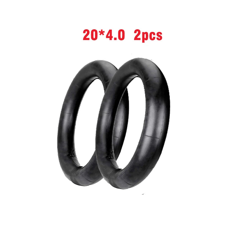 1PC or 2PCS Fat Bicycle Tube 20x4.0 Bike Inner Tube For Snowmobiles Bicycles ATVs Black Tyre