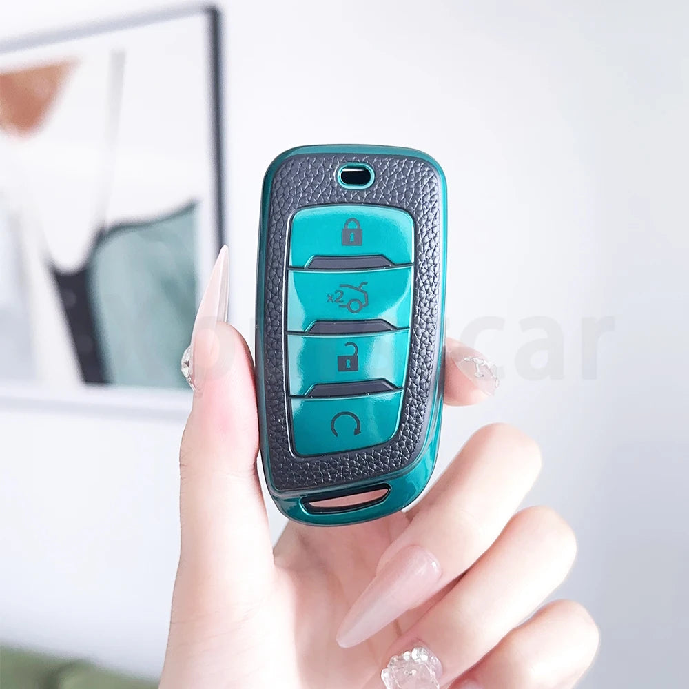 TPU Leather Car Remote Key Case Cover For Changan CS25 CS95 CS85 CS85 CS35 plus Auto Shell Fob Bag Holder Keyless Protector