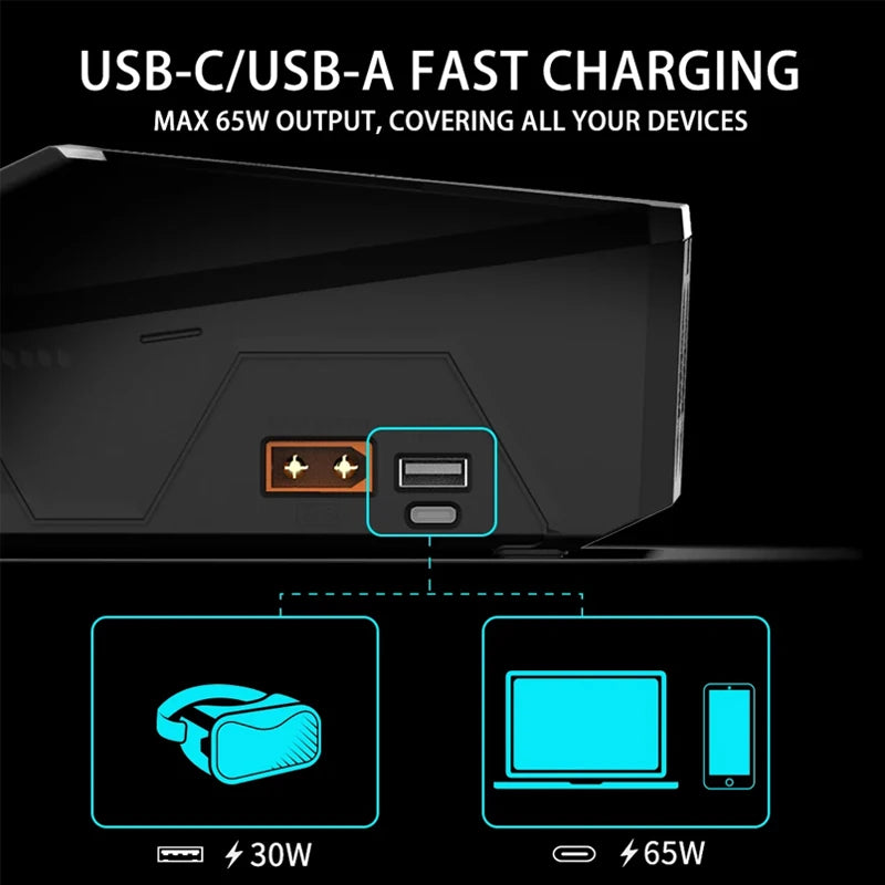 ToolkitRC Q6AC Smart Charger 4CH Output AC/DC Balance Charger For 1-6S Lipo LiHv LiFe Lilon LTO/1-16S NiMH/1-10S PB Battery NEW