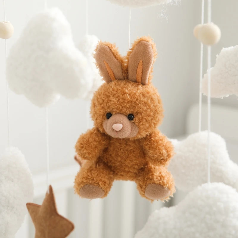 Baby Crib Mobile Bed Bell Toys Musical Rattle Educational Toys Bed Bell Newborn Mobile Bed Bell Bracket Baby Hanging Toys Holder