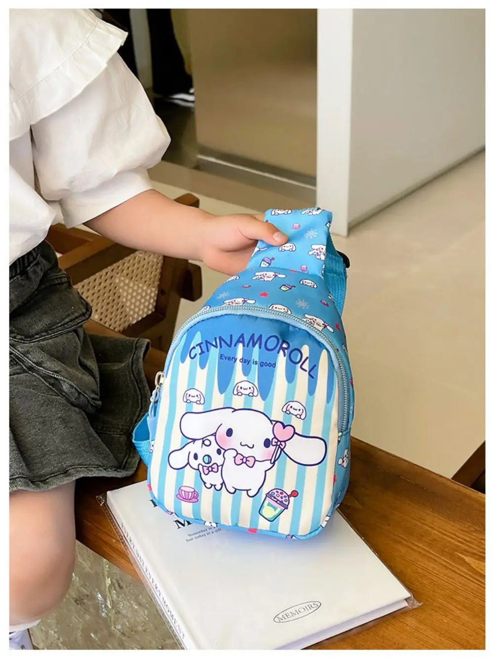 Hello Kitty Children Chest Bag Sanrio figure Kuromi Cute Coin Purse Shoulder Bag Boy Girl Cross Body Bag Fashion Messenger Bag