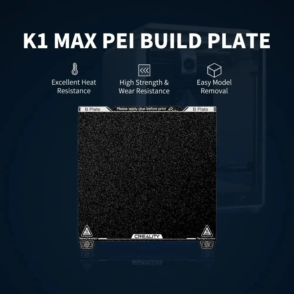 Creality K1 Max PEI Build Plate Kit Flexible Spring Steel PEI Coating Surface Magnetic Sheet Kit for K1 Max 315x310mm