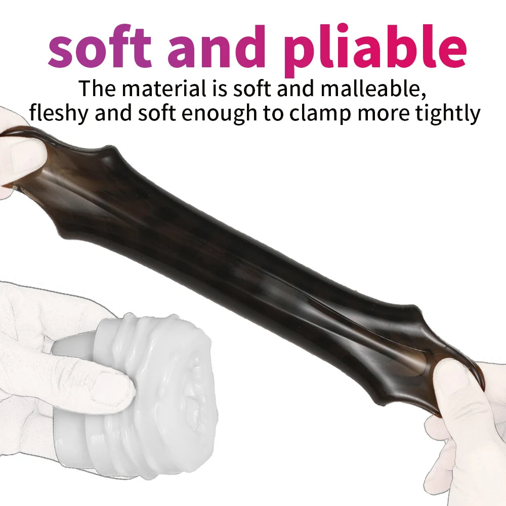 Transparent Male Masturbator Artificial Pussy Vaginal for Men Sucking Penis Pump Portable TPE Sex Toys for Adult Supplies
