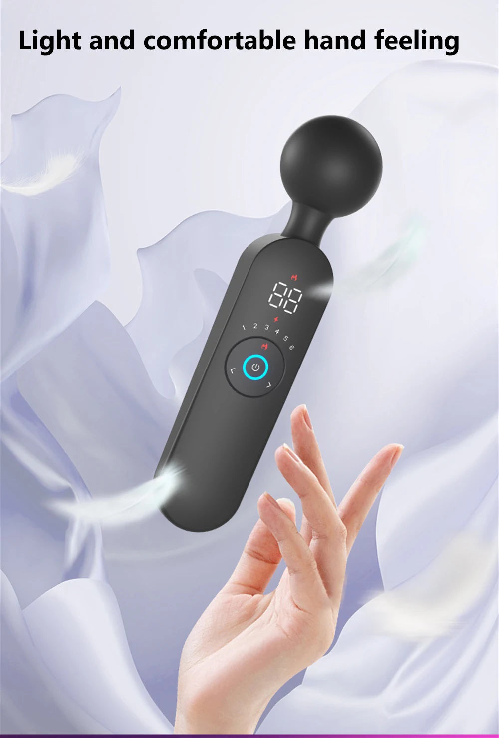 AV Magic Wand Vibrator for Women Clitoris Stimulator Heating Powerful Female Massager Digital Display USB Rechargeable Sex Toy