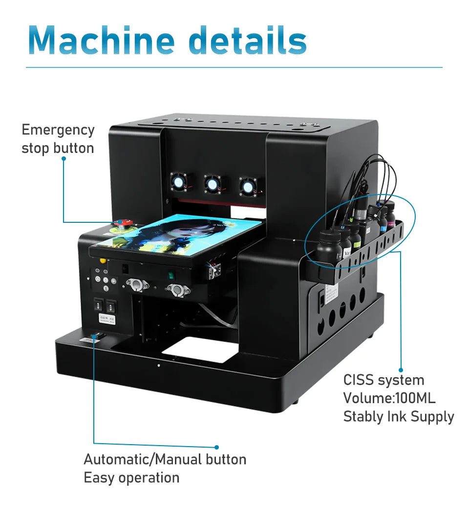 A4 UV Printer For Epson XP600 UV DTF Printing Machine For Wood Metal Acrylic Pen UV Printer UV DTF Sticker Printer impresora uv