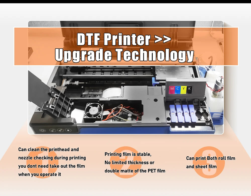 DTF Printer A4 L8058 Transfer Printing Machine with DTF Curing Oven for DIY Print T-Shirt Direct to Film Printer for Epson XP600