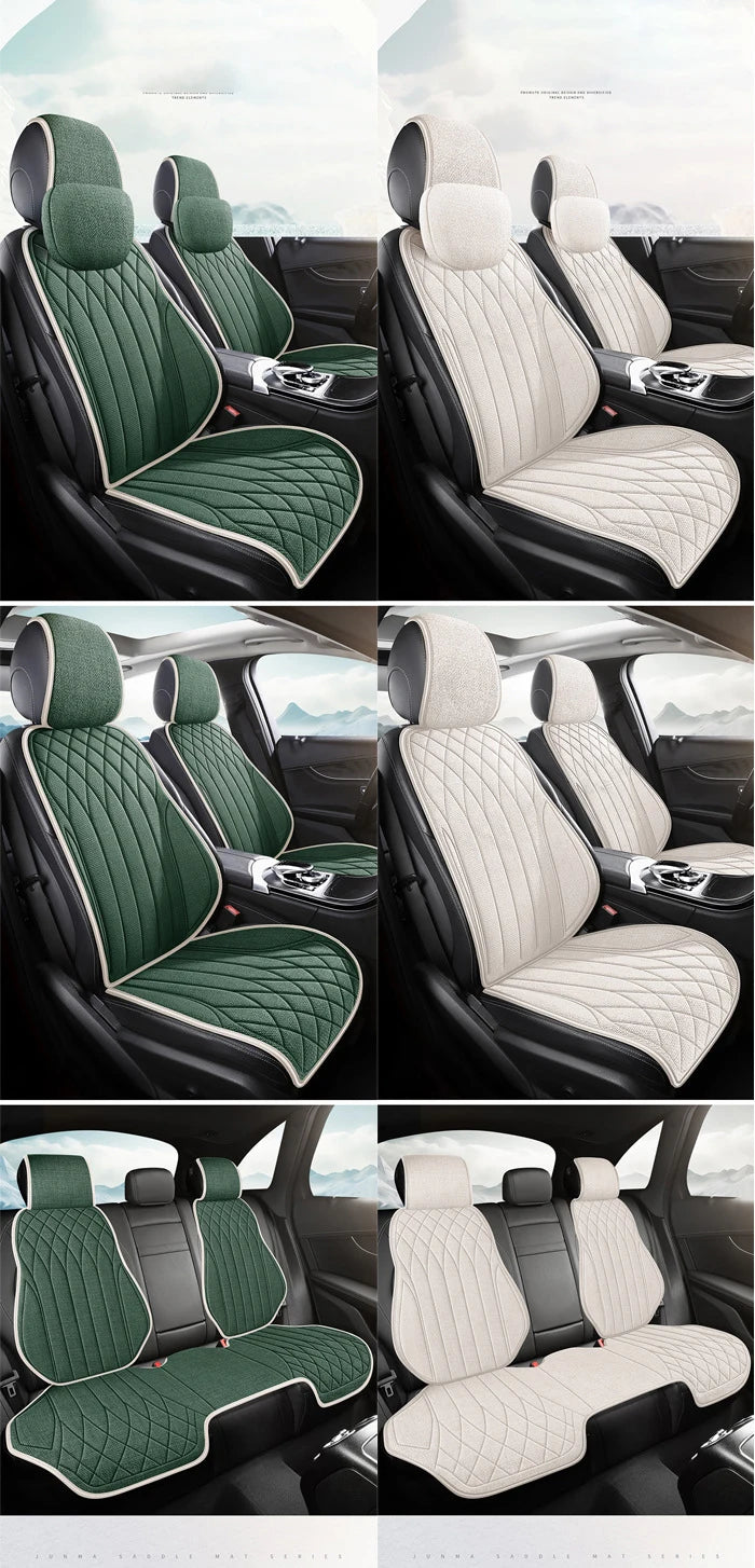Universal Car Seat Cover Four Season Auto Flax Breathable Anti-Slip Covers for Car Seats Cover Protection Cars Seats Covers