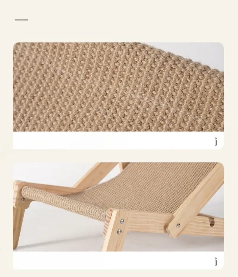Cat Sisal Lounge Chair Detachable Adjustable Comfortable Beach Chair Lifting Bed Elevated Bed Cat Grab Board Easy To Install